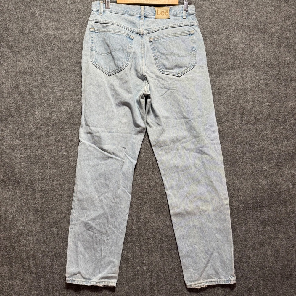 Lee Jeans Mens Vintage 90s Light Wash Straight Leg Denim Jeans 30x31 Light Blue - Picture 3 of 12